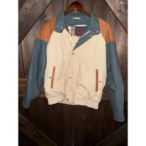 Vintage 80s 90s Gant Flyer Bomber Varsity Jacket Men's M Leather Shoulders Liner